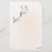 Liebe-Vögel stationär Briefpapier (Vorne/Hinten)