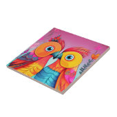 LIEBE VÖGEL WEDD PARROT ART Keramik Tile Fliese (Seite)
