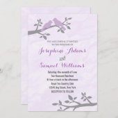 Liebe-Vogelwatercolor-Hochzeits-Einladung Einladung (Vorne/Hinten)