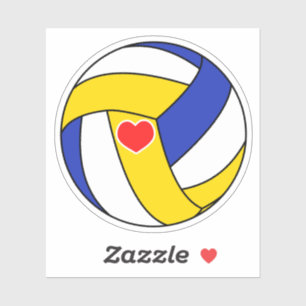 Liebe Volleyball Aufkleber