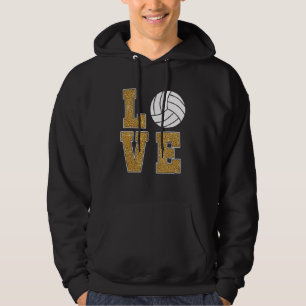 Liebe Volleyball Ball Sports Game Team Coach Train Hoodie