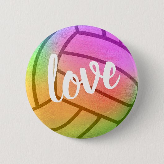 Liebe Volleyball Button (Vorderseite)