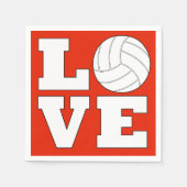 LIEBE Volleyball Custom Color Party Napkins Serviette (Vorderseite)
