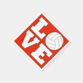 LIEBE Volleyball Custom Color Party Napkins Serviette (Ecke)