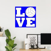 LIEBE Volleyball Custom Color Square Poster (Heimbüro)
