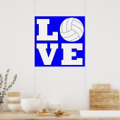 LIEBE Volleyball Custom Color Square Poster (Küche)