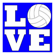 LIEBE Volleyball Custom Color Square Poster