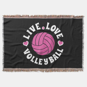 Liebe-Volleyball für Damen-Girls Volleyball-Fan Decke