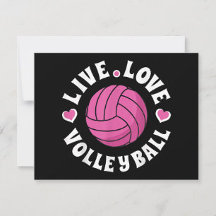 Liebe-Volleyball für Damen-Girls Volleyball-Fan Feiertagskarte