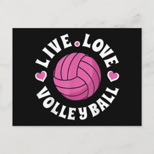 Liebe-Volleyball für Damen-Girls Volleyball-Fan Feiertagspostkarte