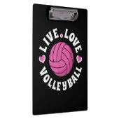 Liebe-Volleyball für Damen-Girls Volleyball-Fan Klemmbrett (Rechts)