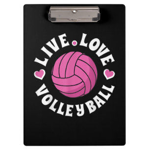 Liebe-Volleyball für Damen-Girls Volleyball-Fan Klemmbrett