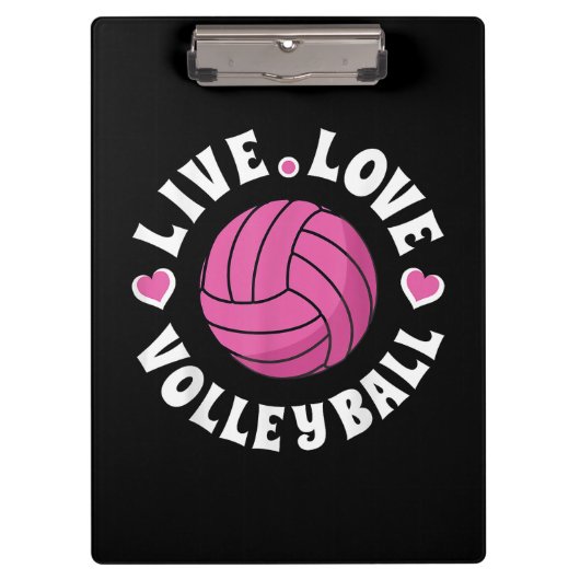 Liebe-Volleyball für Damen-Girls Volleyball-Fan Klemmbrett (Vorderseite)