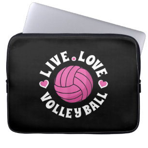 Liebe-Volleyball für Damen-Girls Volleyball-Fan Laptopschutzhülle