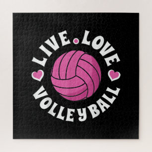 Liebe-Volleyball für Damen-Girls Volleyball-Fan Puzzle