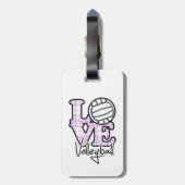 Liebe Volleyball Gepäckanhänger (Rückseite vertikal)