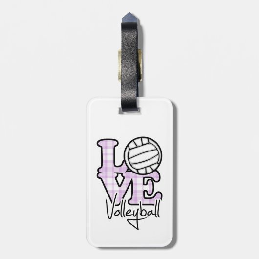 Liebe Volleyball Gepäckanhänger (Rückseite vertikal)