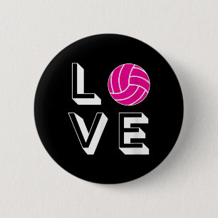 Liebe Volleyball Girls Geburtstagsgeschenk Grafik Button