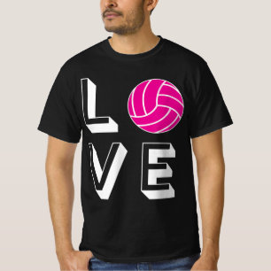 Liebe Volleyball Girls Geburtstagsgeschenk Grafik T-Shirt