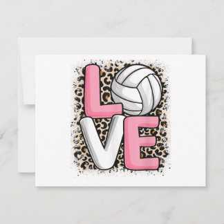 Liebe Volleyball Leopard Print Women Girls Volleyb