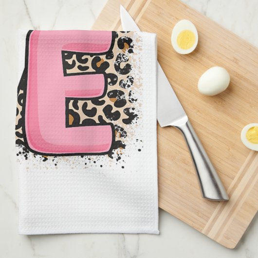 Liebe Volleyball Leopard Print Women Girls Volleyb Geschirrtuch (Viertel Falte)