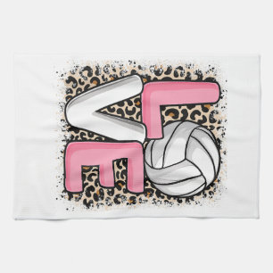 Liebe Volleyball Leopard Print Women Girls Volleyb Geschirrtuch