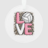 Liebe Volleyball Leopard Print Women Girls Volleyb Ornament (Rückseite)