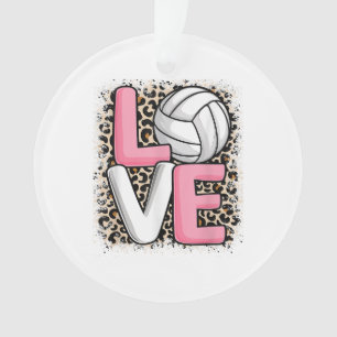 Liebe Volleyball Leopard Print Women Girls Volleyb Ornament