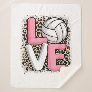 Liebe Volleyball Leopard Print Women Girls Volleyb Sherpadecke