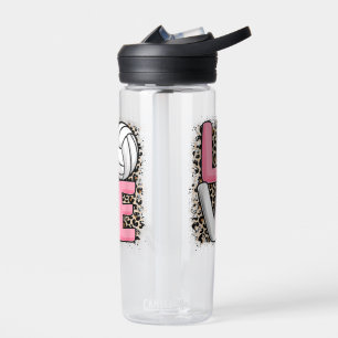 Liebe Volleyball Leopard Print Women Girls Volleyb Trinkflasche