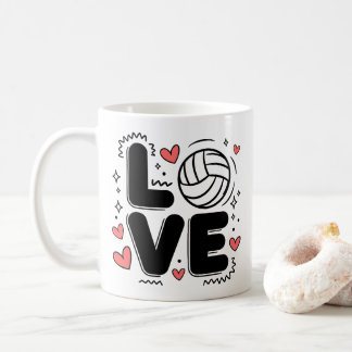Liebe Volleyball Niedlich Volleyball Spielermädche Kaffeetasse