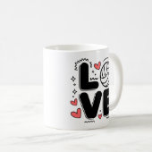 Liebe Volleyball Niedlich Volleyball Spielermädche Kaffeetasse (VorderseiteRechts)