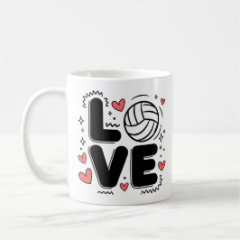 Liebe Volleyball Niedlich Volleyball Spielermädche Kaffeetasse