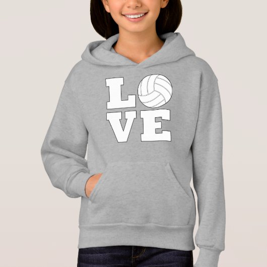 LIEBE Volleyball Player oder Team Niedlich Sports Hoodie (Vorderseite)