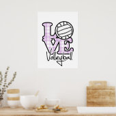 Liebe Volleyball Poster (Küche)