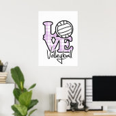 Liebe Volleyball Poster (Heimbüro)