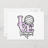 Liebe Volleyball Postkarte (Vorne/Hinten)