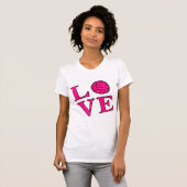 Liebe-Volleyball (Rosa) T-Shirt (Vorne ganz)