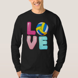 Liebe Volleyball Spielerteam Fan Girls Damen T-Shirt