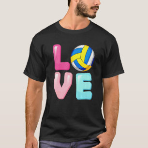 Liebe Volleyball Spielerteam Fan Girls Damen T-Shirt
