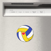 Liebe Volleyball - Sportball mit Herz Magnet (In Situ (Geschirrspüler))