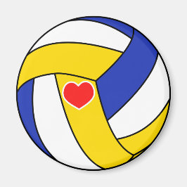 Liebe Volleyball - Sportball mit Herz Magnet