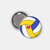 Liebe-Volleyball - Sportball mit Herz Magnet (Vorderseite/Rückseite)