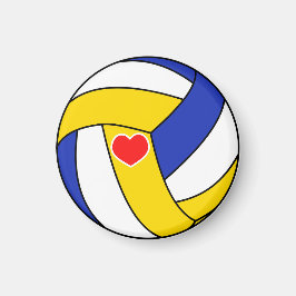 Liebe-Volleyball - Sportball mit Herz Magnet