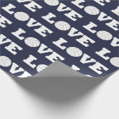 LIEBE Volleyball Team Color Geschenkpapier (Ecke)