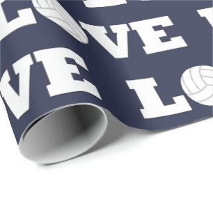 LIEBE Volleyball Team Color Geschenkpapier