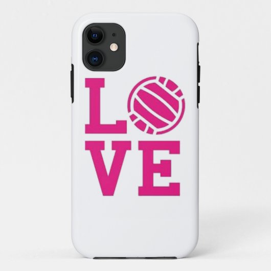 Liebe-Volleyballtelefonkasten Case-Mate iPhone Hülle (Rückseite)