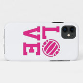 Liebe-Volleyballtelefonkasten Case-Mate iPhone Hülle (Rückseite (Horizontal))