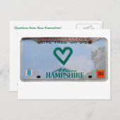 Liebe vom NH-Nummernschild POSTCARD Postkarte (Vorne/Hinten)