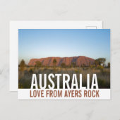 Liebe von Australia Ayers Rock Uluru Postkarte (Vorne/Hinten)